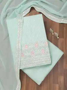 Koskii Floral Embroidered Unstitched Dress Material