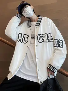 StyleCast Men Typography Open Front Jacket