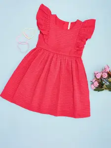 Pantaloons JuniorGirls Flutter Sleeve Fit & Flare Dress