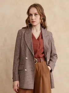 RAREISM Checked Double-Breasted Blazers