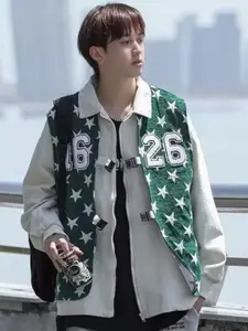 StyleCast Men Typography Open Front Jacket