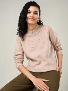 Honey by Pantaloons Women Long Sleeves Pullover Sweater