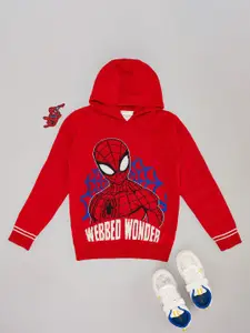 Pantaloons Junior Boys Self Design Hooded Long Sleeves Pullover