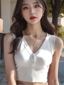 KPOP Women Crop Pullover Sweater