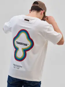 Snitch Men Graphic Printed Round Neck Cotton Oversized T-shirt