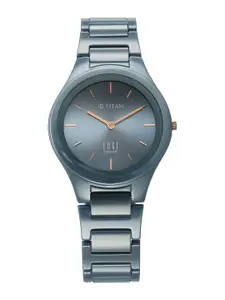 Titan Women Dial & Ceramic Bracelet Style Straps Analogue Watch 2653QC07