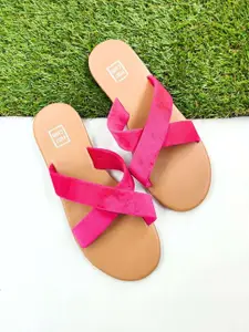 POSTCARD Women Open Toe Flats
