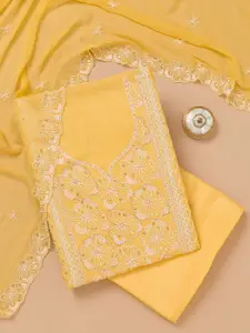 Koskii Floral Embroidered Sequinned Unstitched Dress Material