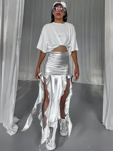 KPOP Women Straight Maxi Skirts