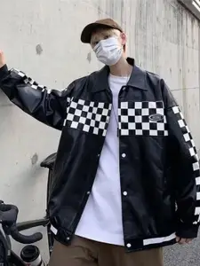 StyleCast Men Checked Open Front Jacket