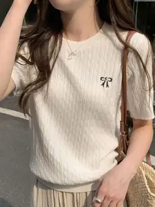 KPOP Women Round Neck Pullover