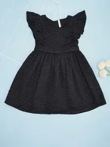 Pantaloons Junior Girls Flutter Sleeve Fit & Flare Dress