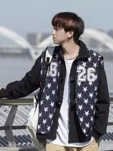 StyleCast Men Geometric Open Front Jacket