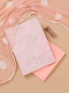 Koskii Floral Embroidered Unstitched Dress Material