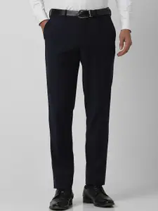 Van Heusen Men Slim Fit Mid-Rise Formal Trousers