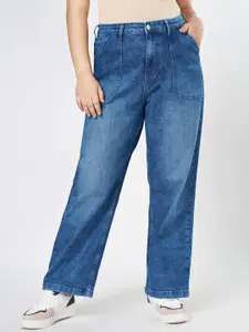 Honey Curvytude by Pantaloons Women High-Rise Light Fade Jeans