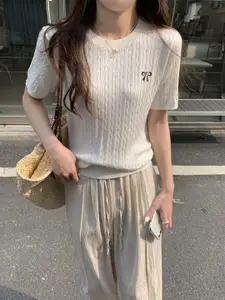 KPOP Women Embroidered Pullover