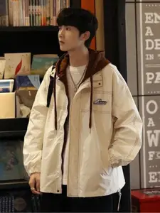 StyleCast Men Printed Long Sleeves Hooded Sweatshirt