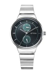 Titan Women Brass Dial & Stainless Steel Straps Watch 2761SM01