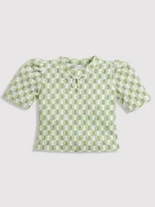 Tiny Girl Self Design Tie-Ups Top