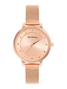DressBerry Women Embellished Stainless Steel Straps Analogue Watch DB-SS24-15C