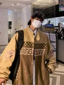 StyleCast Men Typography Open Front Jacket