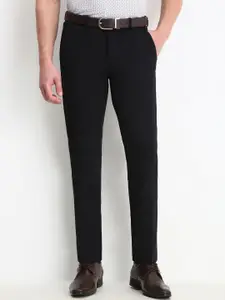 Allen Solly Men Flat-Front Slim Fit Formal Trousers