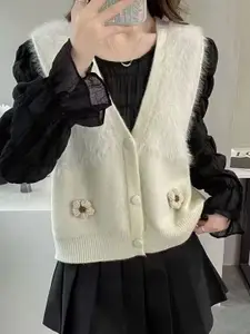 KPOP Women V-Neck Sweater Vest