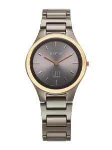 Titan Women Embellished Dial & Ceramic Bracelet Style Straps Analogue Watch 2653KC09