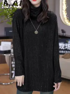 HERE&NOW Women Longline Long Sleeves Pullover