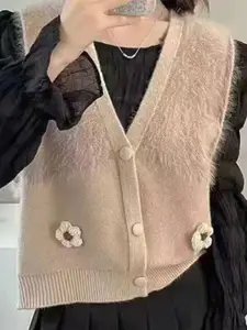 KPOP Women V-Neck Sweater Vest