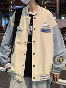 StyleCast Men Typography Open Front Jacket