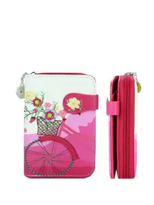 NFI essentials Women Floral Printed Two Fold Wallet Hand Bag