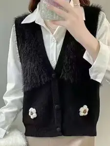 KPOP Women V-Neck Sweaters