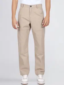 Lee Men Cotton Mid-Rise Regular Fit Trousers