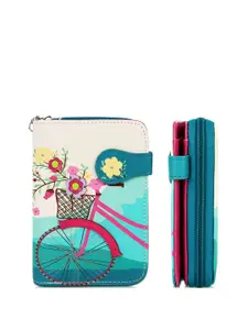 NFI essentials Women Floral Printed PU Zip Around Wallet