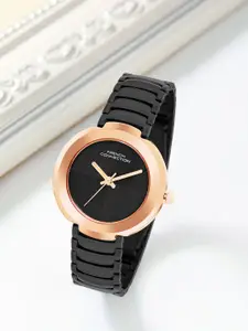 French Connection Women Embellished Dial & Bracelet Style Straps Analogue Watch FCN0109BM