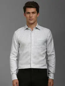Louis Philippe Men Classic Opaque Checked Formal Shirt