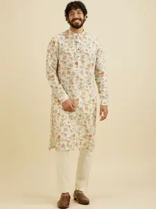 Manyavar Men Floral Printed Kurta