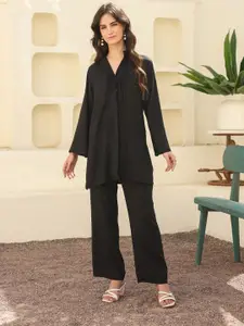 JISORA Pure Silk Top With Trouser