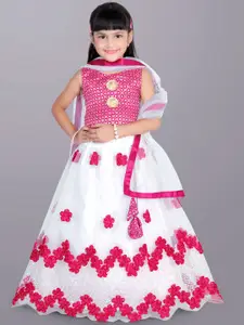 BAESD Girls Sequinned Ready to Wear Lehenga & Blouse With Dupatta