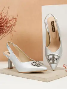 Flat n Heels Women Pointed Toe Stiletto Heel Mules