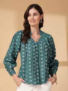 plusS Women Opaque Printed Casual Shirt