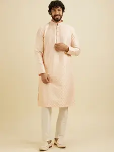 Manyavar Men Embroidered Regular Sequinned Kurta with Pyjamas