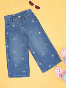 Pantaloons Junior Girls Flared Low Distress Jeans