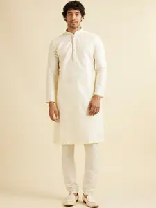 Manyavar Men Embroidered Regular Sequinned Kurta with Pyjamas