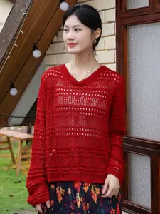 KPOP Women Long Sleeves Woolen Sweater