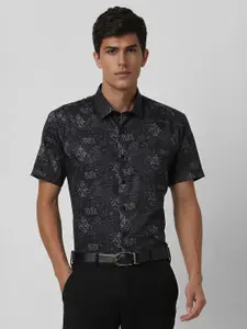 V Dot Men Slim Fit Floral Opaque Printed Party Shirt