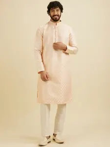 Manyavar Men Embroidered Regular Sequinned Kurta with Pyjamas