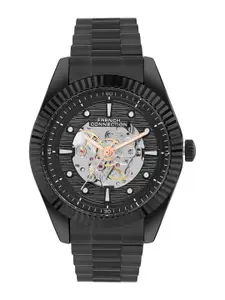 French Connection Men Men Skeleton Dial & Bracelet Style Straps Automatic Watch FCA12BM